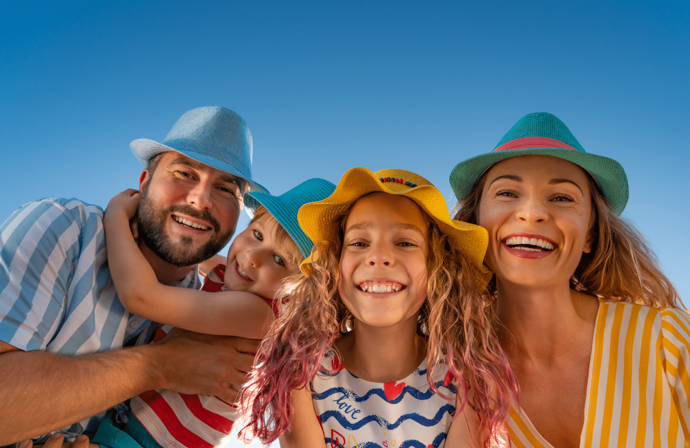 colorful family photo colorful family photo