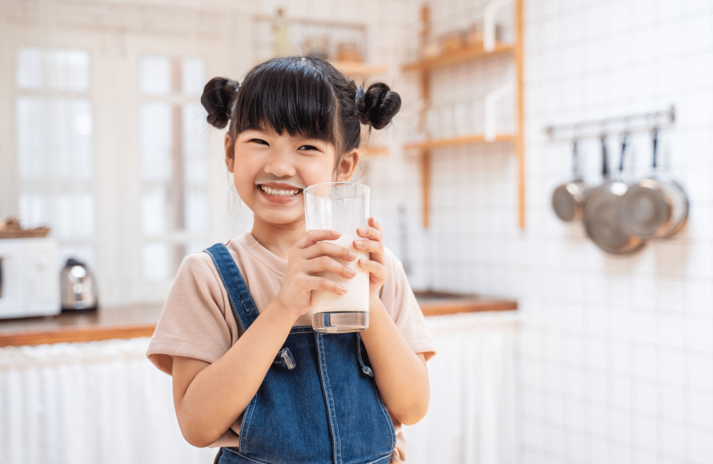 cute asian girl milk