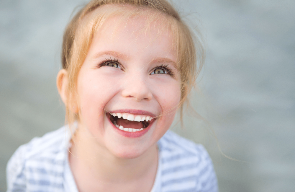 cute little girl laughing