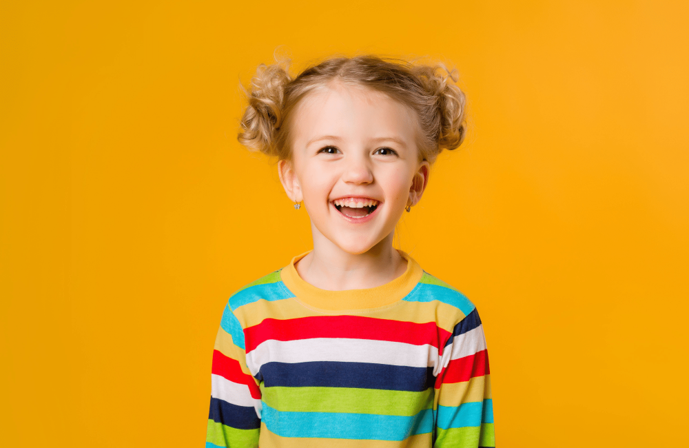 cute little girl orange bkg cute little girl orange bkg