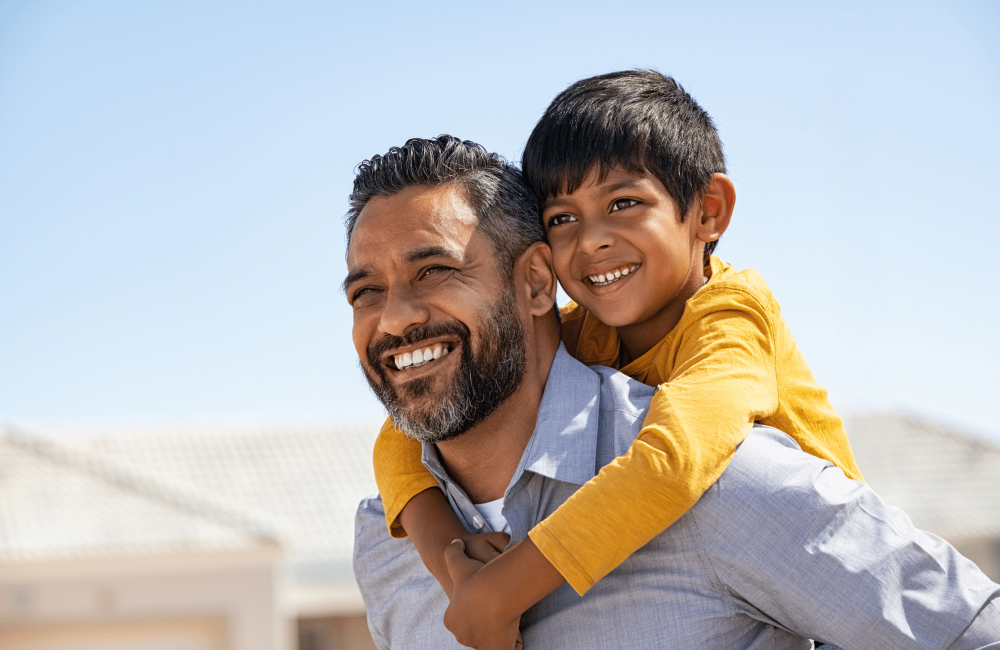 dad and son hispanic