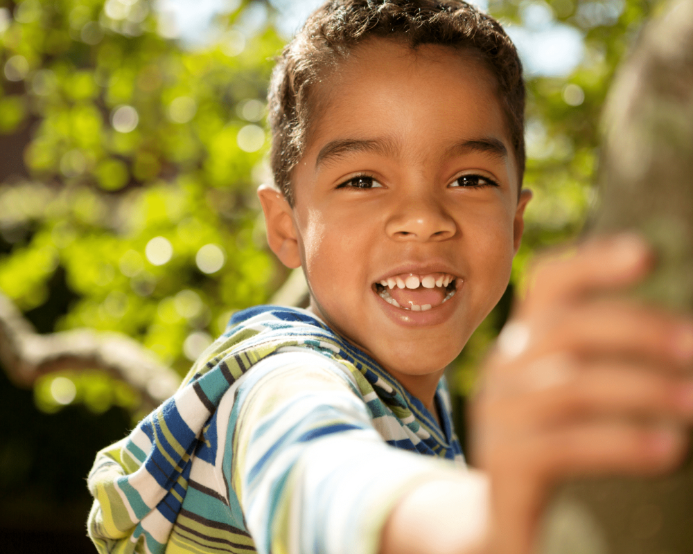 hispanic boy smiling