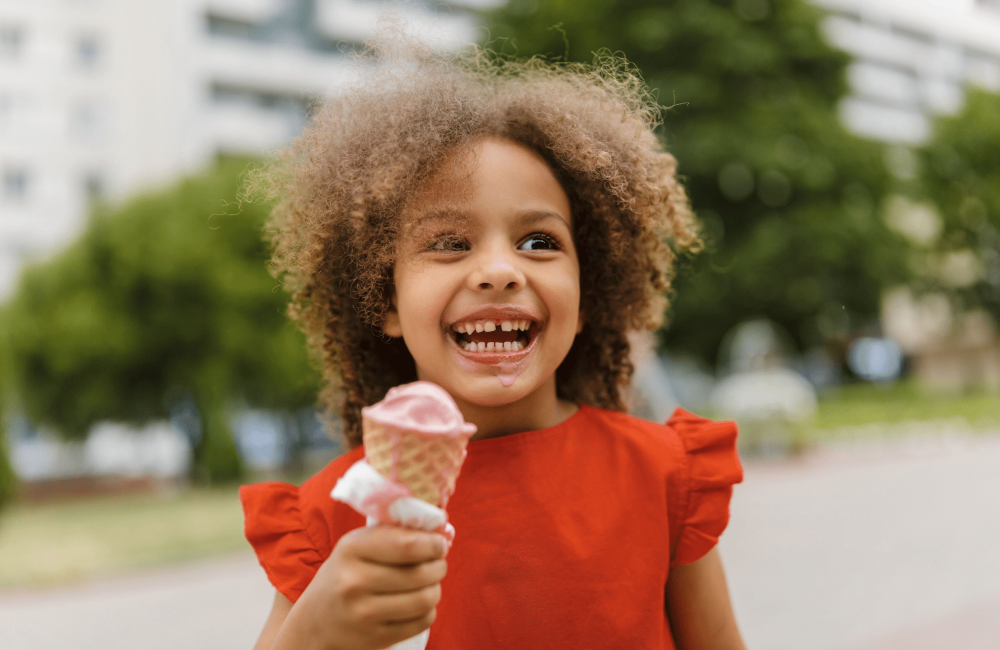 little girl ice cream