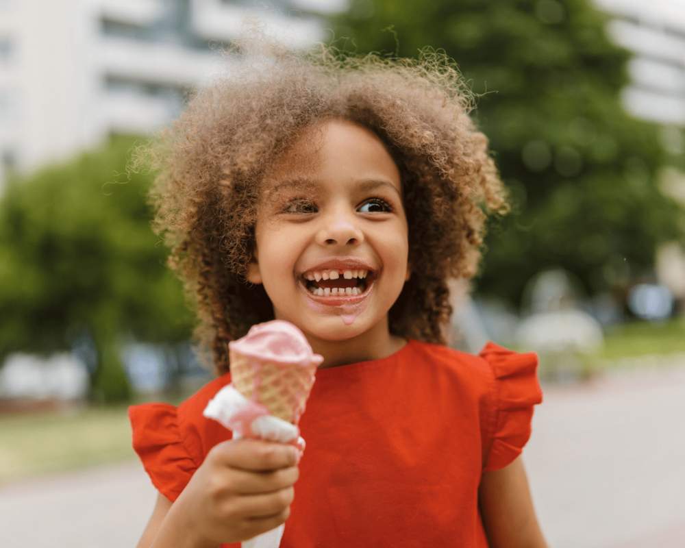little girl ice cream