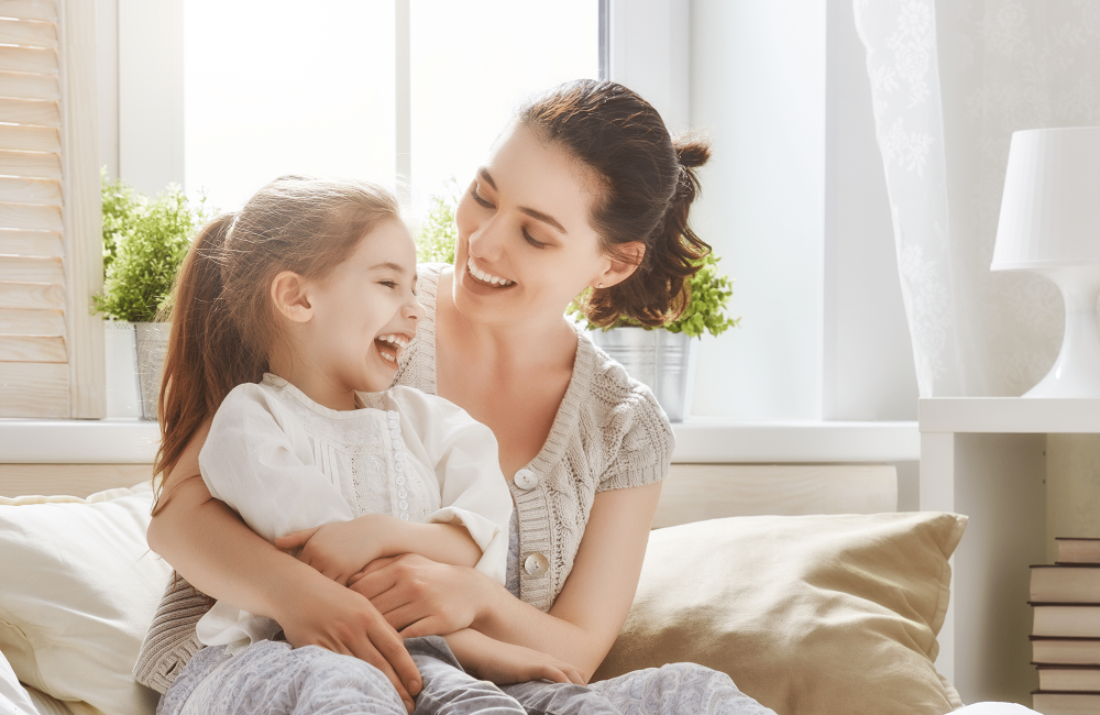 mom and daughter banner